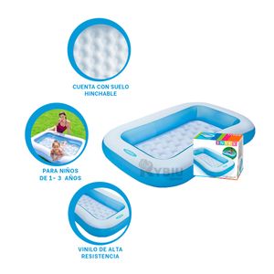 Pileta Recreativa Tono Celeste Y+Regalo Ligas para Peinar