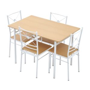 Juego de comedor Rio Beige con 4 sillas