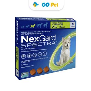 Antipulgas y Antiparasitario Nexgard Spectra M x 3 Tabletas 7.5 a 15 Kg