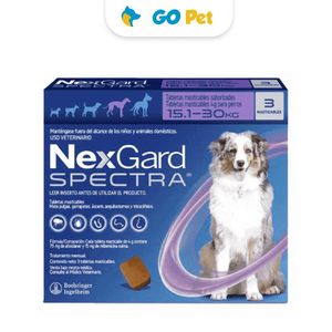 Antipulgas y Antiparasitario Nexgard Spectra L x 3 Tabletas 15 a 30 Kg