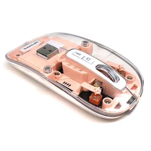 Mouse inalámbrico Teraware TERAMOUSEPINK bluetooth, 1600 dpi, 4 botones, recargable, rosado