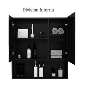 Mueble Botiquin de Baño Julem Negro AMORE HOME