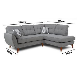 Seccional Mallma Deco Polonia Derecho Gris