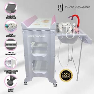 Bañera Cambiador Mamá Juaquina Bamori Edición Limitada Rosa