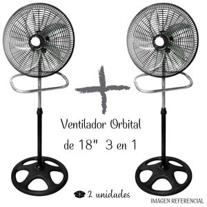 Ventilador Orbital de 5 aspas Malla Plástica - 3 en 1 18" X2 unidades