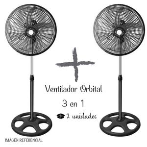 Ventilador Orbital de 5 aspas Malla Plástica - 3 en 1 18" X2 unidades