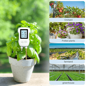 Medidor Digital de PH de Suelo 3 en 1 Temperatura Humedad Agricultura