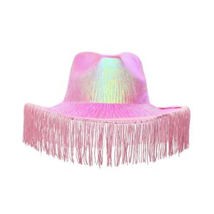 Sombrero Vaquero con Fleco Rosado
