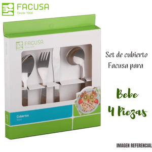 Set de Cubiertos Bebe Facusa  X04 Pzas