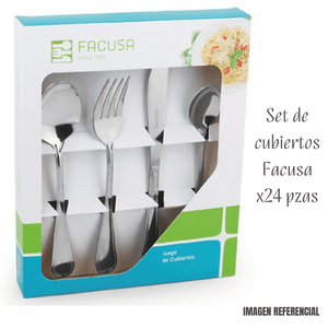 Set De Cubiertos Facusa X24  de Mesa Mod 640