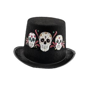 Sombrero de Copa con Calaveras