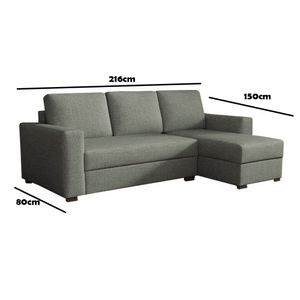Seccional Mallma Deco Mafer Derecho Gris