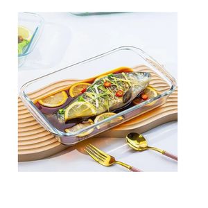Bandeja Rectangular de Vidrio de 2.2L