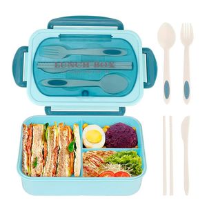 Lonchera Taper Portátil Hermética de Alimentos + Cubiertos Easy&Home Azul