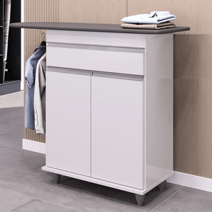 Planchador Armado Satoshi Color Blanco Muebles Bonno