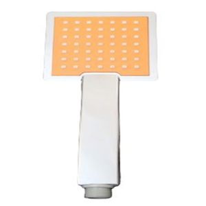 Ducha Teléfono Cuadrado Cromado con Naranja