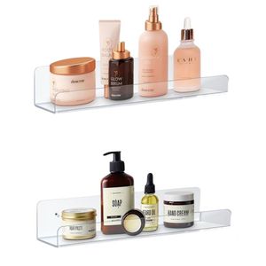 Set de 4 Estantes Acrílicos Flotantes HogarMás