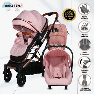 Coche Moisés Mini 4 en 1 Camario con Portabebé Beige