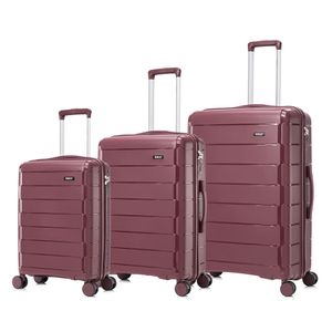 Maletas de Viaje Set de 3 Dukap Monaco Vino Oscuro - MOJVO