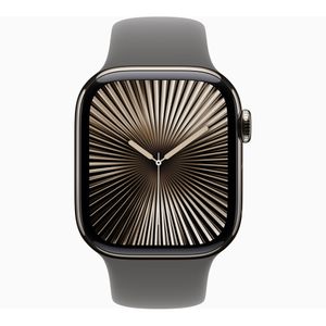 Apple Watch Series 10 Titanium (GPS + Celular) 42 mm SM - Natural Sport Band Stone Gray