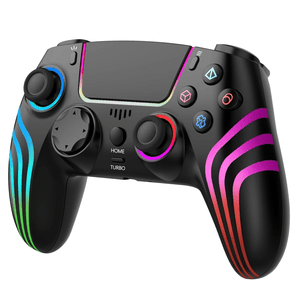 Mando PS4 Inalámbrico Negro con 4 Efectos de Luz SEISA SJ-4013B