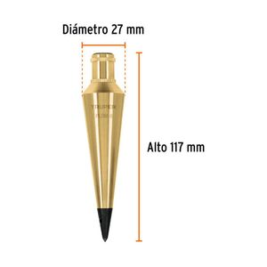 Plomada de Laton 226 Gramos (8oz) Truper 17070