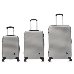 Maletas de Viaje Set de 3 Dukap Royal Plata - RYJP