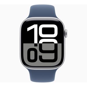 Apple Watch Series 10 Aluminio (GPS) 46 mm ML - Plata Sport Band Azul