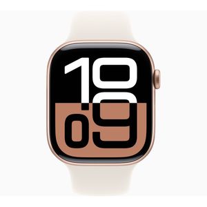 Apple Watch Series 10 Aluminio (GPS + Celular) 46 mm SM - Oro Rosa Sport Band Star Light