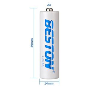 Blister 2 Baterias de Litio Recargable AA Pilas 1.2V 2500mAh BESTON