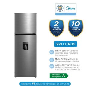 Refrigeradora de 339 Lts No Frost con Dispensador de Agua Midea MDRT489MTR46PEW Inox
