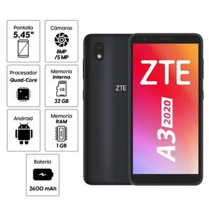 Celular Smartphone ZTE BLADE A3 2020 5.5" 4GLTE 8MP Negro