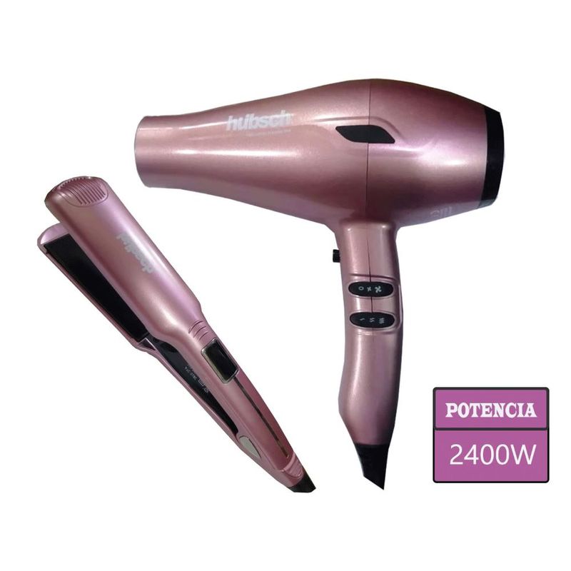 Secador de Cabello Alisador Hubsch AC 2400W -Rosado Real Plaza