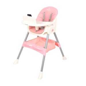 Silla de Comer Baby Kits Plegable Doble bandeja STEPS Rosado