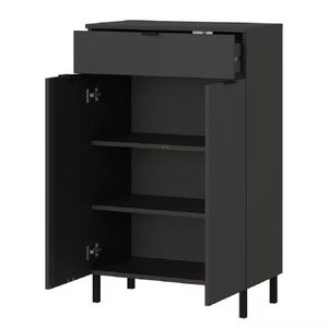 Mueble Auxiliar de Baño Moderno Ulán Negro R&R MUEBLES