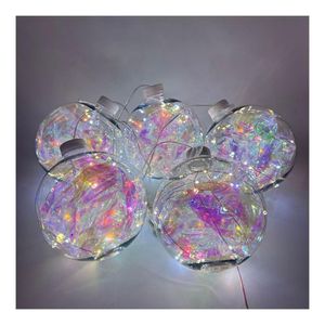 Guirnalda de Luces de 5 Bolas Transparentes de 20 Cm con Luces LED Cv914 Floripastore