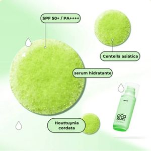 Protector Solar Coreano Hidratante de Centella- Sunday Cica Sun Serum SPF 50+PA++++
