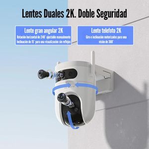 Cámara WiFi EZVIZ H9c Dual 2K Smart Home Doble Lente 3MP