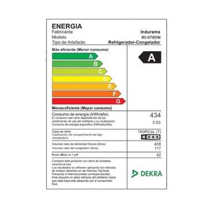 Refrigeradora de 525 Lts con Dispensador de Agua Indurama RI-578DN Negro