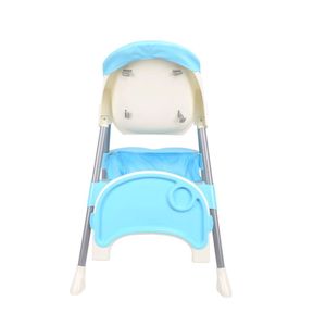 Silla de Comer Baby Kits STEPS Plegable Doble bandeja Celeste