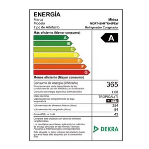 Refrigeradora de 339 Lts No Frost con Dispensador de Agua Midea MDRT489MTR46PEW Inox