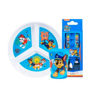 Vajilla Infantil Paw Patrol Division Scool+Vaso+Cubierto 703806