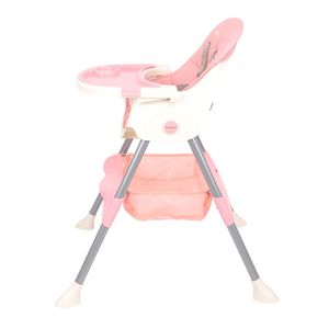Silla de Comer Baby Kits Plegable Doble bandeja STEPS Rosado