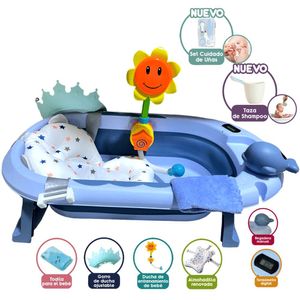 Tina Bañera Plegable JELLY SPA Con Termómetro Blue 2024