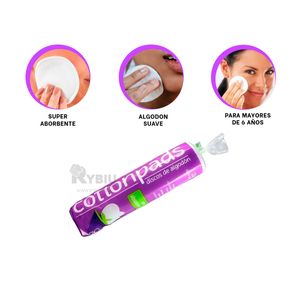 Discos Extra Suaves para Desmaquillar en Blanco Y+Stickers