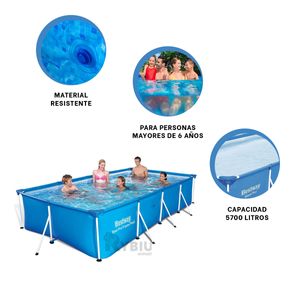 Piscina Mediana Linda en Celeste Y+Regalo Stickers