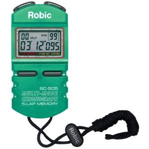 Cronómetro Robic SC-505 5 Memorias 99 Laps Resolución 1/1000 - Verde