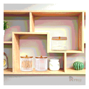 Dispensador de Acrilico con Tapa de Madera Transparente