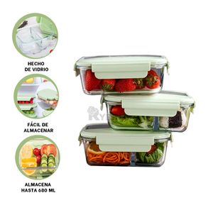 Taper Resistente de Vidrio con Tapa de 1040ml Verde