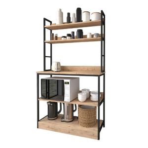 Mueble Industrial de Cocina TU MESITA  Teo color Roble/Negro